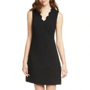 NWT Ted Baker London Navy Scalloped Sheath Dress